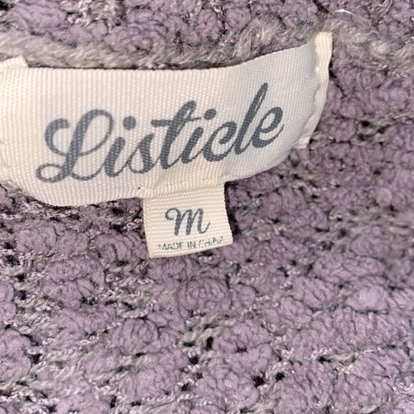 Listicle duster knit cardigan size medium with pockets - Picture 5 of 6